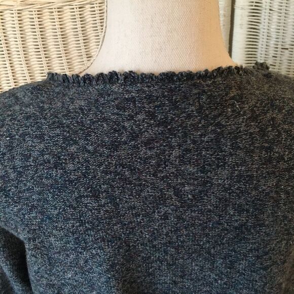 IZOD Blue Heathered Cottage-core Button Cardigan M - Picture 4 of 8
